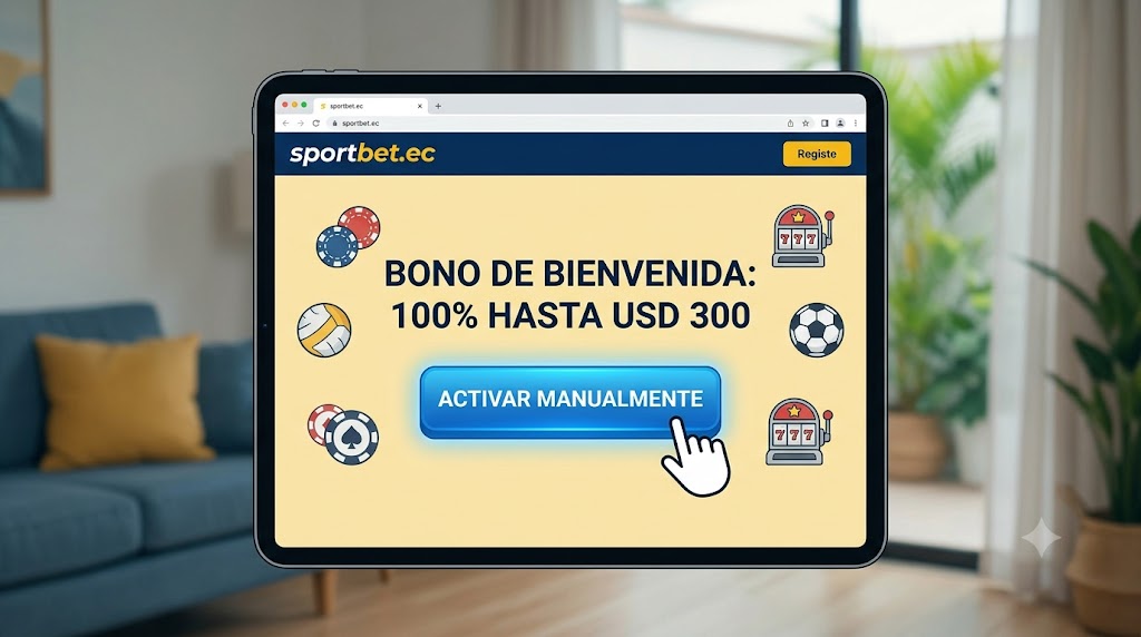 Activación manual del 100% de bienvenida hasta USD 300